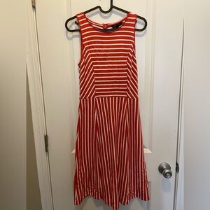 Banana Republic Red and White Striped Top